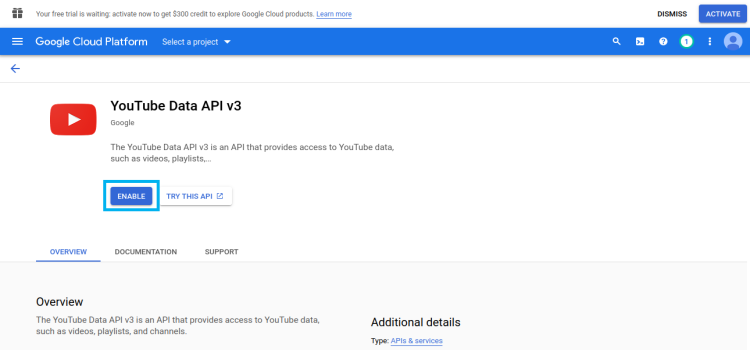 Create-YouTube-API-Key-with-YourChannel
